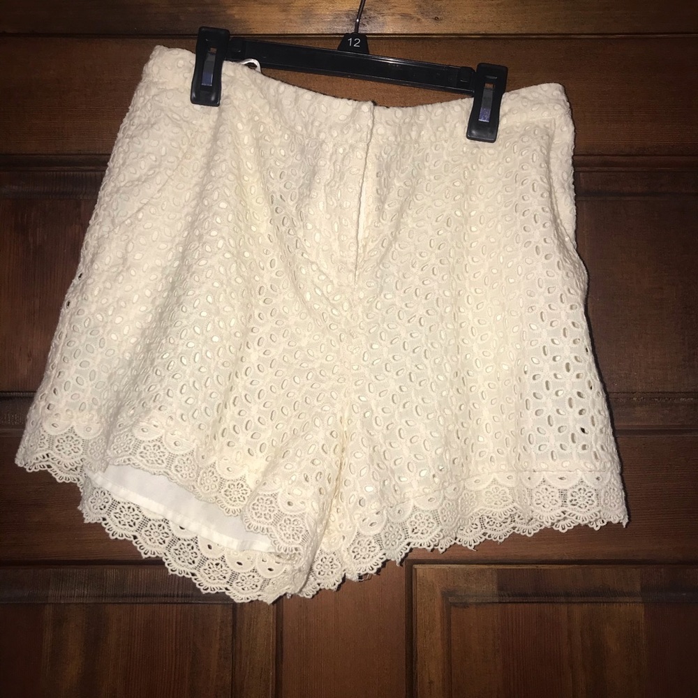 Cream shorts